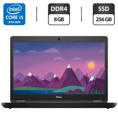Ультрабук Dell Latitude 5490 / 14" (1366x768) TN / Intel Core i5-8350U (4 (8) ядра по 1.7 - 3.6 GHz) / 8 GB DDR4 / 256 GB SSD M.2 / Intel UHD Graphics 620 / WebCam / USB 3.1 / HDMI / Windows 10 ліцензія