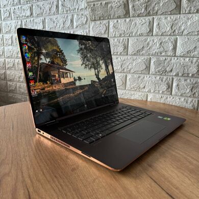 Ігровий ноутбук-трансформер HP Spectre x360 15-bl112dx / 15.6" (3840x2160) IPS Touch / Intel Core i7-8550U (4 (8) ядра по 1.8 - 4.0 GHz) / 8 GB DDR4 / 256 GB SSD / nVidia GeForce MX150, 2 GB GDDR5, 64-bit / WebCam Ігровий ноутбук-трансформер HP Spectre x360 15-bl112dx / 15.6" (3840x2160) IPS Touch / Intel Core i7-8550U (4 (8) ядра по 1.8 - 4.0 GHz) / 8 GB DDR4 / 256 GB SSD / nVidia GeForce MX150, 2 GB GDDR5, 64-bit / WebCam