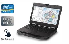 Защищенный ноутбук Dell Rugged Latitude 5414 / 14" (1920x1080) IPS Touch / Intel Core i5-6300U (2 (4) ядра по 2.4 - 3.0 GHz) / 16 GB DDR4 / 480 GB SSD / Intel HD Graphics 520 / WebCam / Fingerprint / Windows 10