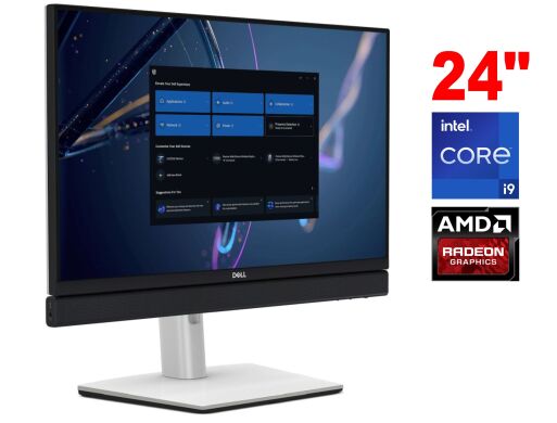 Новый моноблок Dell Optiplex AIO 7420 Plus / 24" (1920x1080) IPS Touch / Intel Core i9-14900 (24 (32) ядра по 1.5 - 5.8 GHz) / 64 GB DDR5 / 1000 GB SSD M.2 / AMD Radeon RX 6500 XT, 4 GB GDDR6, 64-bit / WebCam / Win 11 Pro