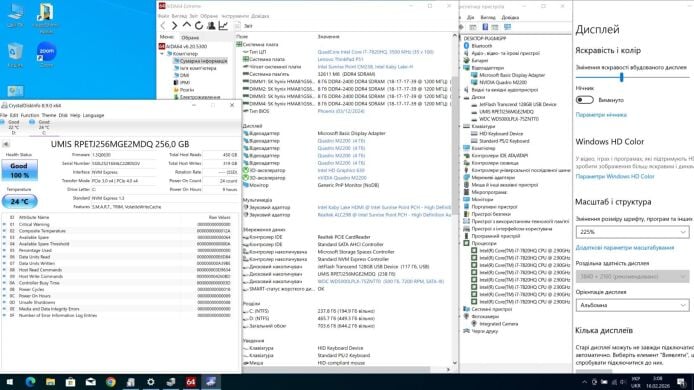 Мобільна робоча станція Lenovo Thinkpad P51 / 15.6" (3840x2160) IPS / Intel Core i7-7820HQ (4 (8) ядра по 2.9 - 3.9 GHz) / 32 GB DDR4 / 256 GB SSD + 500 GB HDD / nVidia Quadro M2200, 4 GB GDDR5, 128-bit / WebCam