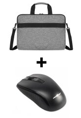 Сумка для ноутбука Ritar 15.6" Q130 Grey + Бездротова миша Maxxter Mr-420 Wireless Black