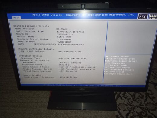 Моноблок Fujitsu Esprimo X923 / 23" (1920x1080) IPS / AMD GX-415GA (4 ядра по 1.5 GHz) / 4 GB DDR3 / 30 GB SSD / AMD Radeon HD Graphics 8330E Моноблок Fujitsu Esprimo X923 / 23" (1920x1080) IPS / AMD GX-415GA (4 ядра по 1.5 GHz) / 4 GB DDR3 / 30 GB SSD / AMD Radeon HD Graphics 8330E