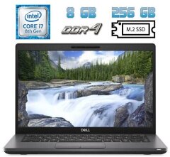 Ультрабук Б-класс Dell Latitude 5400 / 14" (1920x1080) IPS / Intel Core i7-8665U (4 (8) ядра по 1.9 - 4.8 GHz) / 8 GB DDR4 / 256 GB SSD M.2 / Intel UHD Graphics 620 / WebCam / USB 3.1 / HDMI / Windows 10 лицензия / BIOS Lock