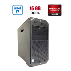 Робоча станція HP Z4 G4 Tower / Intel Core i7-7820X (8 (16) ядер по 3.6 - 4.5 GHz) / 16 GB DDR4 / 256 GB SSD NVMe / AMD FirePro W7100, 8 GB GDDR5, 256-bit / Win 10 Lic