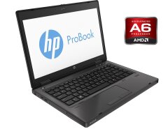 Ноутбук А-класс HP ProBook 6475b / 14" (1366x768) TN / AMD A6-4400M (2 ядра по 2.7 - 3.2 GHz) / 4 GB DDR3 / 128 GB SSD / AMD Radeon HD 7520G / WebCam / DVD-RW
