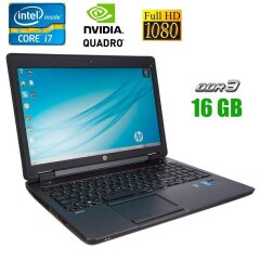 Мобильная рабочая станция HP ZBook 15 / 15.6" (1920x1080) TN / Intel Core i7-4800MQ (4 (8) ядра по 2.7 - 3.7 GHz) / 16 GB DDR3 / 120 GB SSD + 500 GB HDD / nVidia Quadro K1100M, 2 GB GDDR5, 128-bit / WebCam