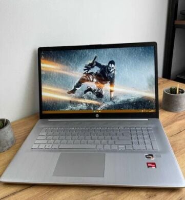 Ноутбук HP 17-cp067gb / 17.3" (1920x1080) IPS / AMD Ryzen 7 5700U (8 (16) ядер по 1.8 - 4.3 GHz) / 16 GB DDR4 / 256 GB SSD + 1000 GB HDD / AMD Radeon RX Vega 8 / WebCam / Win 11 Ноутбук HP 17-cp067gb / 17.3" (1920x1080) IPS / AMD Ryzen 7 5700U (8 (16) ядер по 1.8 - 4.3 GHz) / 16 GB DDR4 / 256 GB SSD + 1000 GB HDD / AMD Radeon RX Vega 8 / WebCam / Win 11