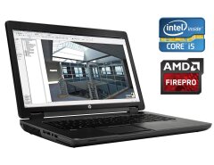 Мобільна робоча станція HP ZBook 17 G2 / 17.3" (1920x1080) TN / Intel Core i5-4340M (2 (4) ядра по 2.9 - 3.6 GHz) / 8 GB DDR3 / 128 GB SSD + 500 GB HDD / AMD FirePro M6100, 2 GB GDDR5, 128-bit / WebCam / Win 10 Pro