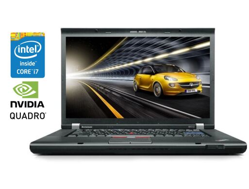 Мобильная рабочая станция Б-класс Lenovo Thinkpad W510 / 15.6" (1920x1080) TN / Intel Core i7-820QM (4 (8) ядра по 1.73 - 3.06 GHz) / 8 GB DDR3 / 160 GB SSD / nVidia Quadro FX 880M, 1 GB GDDR3, 128-bit / WebCam / DVD-ROM