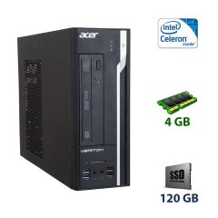 Компьютер Acer X2632G SFF / Intel Celeron G1840 (2 ядра по 2.8 GHz) / 4 GB DDR3 / 120 GB SSD
