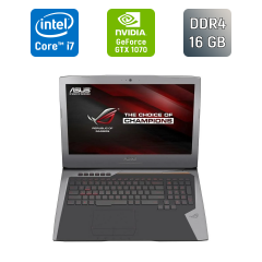 Игровой ноутбук Asus ROG GL752VS / 17.3" (1920x1080) IPS / Intel Core i7-6820HK (4 (8) ядра по 2.7 - 3.6 GHz) / 16 GB DDR4 / 500 GB SSD / nVidia GeForce GTX 1070, 8 GB GDDR5, 256-bit / HDMI / WebCam