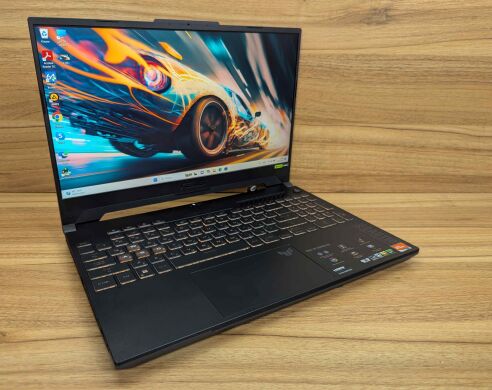 Игровой ноутбук Asus TUF Gaming A15 FA507XU / 15.6" (1920x1080) IPS / AMD Ryzen 9 7940HS (8 (16) ядер по 4.0 - 5.2 GHz) / 16 GB DDR5 / 480 GB SSD / nVidia GeForce RTX 4050, 6 GB GDDR6, 96-bit / WebCam / Windows 11 Игровой ноутбук Asus TUF Gaming A15 FA507XU / 15.6" (1920x1080) IPS / AMD Ryzen 9 7940HS (8 (16) ядер по 4.0 - 5.2 GHz) / 16 GB DDR5 / 480 GB SSD / nVidia GeForce RTX 4050, 6 GB GDDR6, 96-bit / WebCam / Windows 11