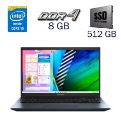 Игровой ноутбук Asus Vivobook Pro 15 OLED K3500 / 15.6" (1920x1080) OLED / Intel Core i5-11300H (4 (8) ядра по 3.1 - 4.4 GHz) / 8 GB DDR4 / 512 GB SSD / nVidia GeForce GTX 1650, 4 GB GDDR5, 128-bit / WebCam