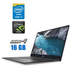 Игровой ноутбук Б-класс Dell Xps 15 7590 / 15.6" (3840х2160) IPS / Intel Core i7-9750H (6 (12) ядер по 2.6 - 4.5 GHz) / 16 GB DDR4 / 512 GB SSD M.2 / nVidia GeForce GTX 1650, 4 GB GDDR5, 128-bit / WebCam 