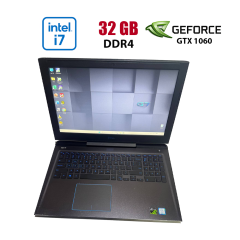 Игровой ноутбук Dell G7 7588 / 15.6" (1920x1080) IPS / Intel Core i7-8750H (6 (12) ядер по 2.2 - 4.1 GHz) / 32 GB DDR4 / 512 GB SSD / nVidia GeForce GTX 1060, 6 GB GDDR5, 192-bit / WebCam