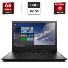 Ноутбук Lenovo IdeaPad 110-15ACL / 15.6" (1366x768) TN / AMD A6-7310 (4 ядра по 2.0 - 2.4 GHz) / 4 GB DDR3 / 500 GB HDD / AMD Radeon R5 M430, 2 GB GDDR3, 64-bit / WebCam