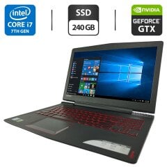 Ігровий ноутбук Lenovo Legion Y520 / 15.6" (1920x1080) IPS / Intel Core i7-7700HQ (4 (8) ядра по 2.8 - 3.8 GHz) / 16 GB DDR4 / 240 GB SSD / nVidia GeForce GTX 1050 Ti, 4 GB GDDR5, 128-bit / WebCam