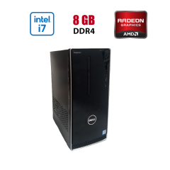Игровой ПК Dell Inspirion 3668 Tower / Intel Core i7-7700 (4 (8) ядра по 3.6 - 4.2 GHz) / 8 GB DDR4 / 256 GB SSD / AMD Radeon RX 460, 2 GB GDDR5, 128-bit / Wi-Fi+Bluetooth / DVD / Win 10 Home Lic