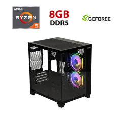 Игровой ПК FORSAGE REEF GBNU3 Black Tower / AMD Ryzen 5 8400F (6 (12) ядер по 4.2 - 4.7 GHz) / 8 GB DDR5 / 480 GB SSD / nVidia GeForce GTX 1660 Ti, 6 GB GDDR6, 192-bit