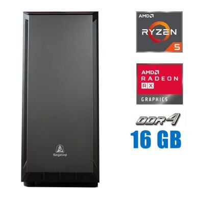 Игровой ПК Segotep Tower / AMD Ryzen 5 3600 (6 (12) ядер по 3.6 - 4.2 GHz) / 16 GB DDR4 / 500 GB M.2 / AMD Radeon RX 6700 XT, 12 GB GDDR6, 192-bit / 700W