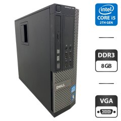 Компьютер Dell OptiPlex 790 SFF / Intel Core i5-2400 (4 ядра по 3.1 - 3.4 GHz) / 8 GB DDR3 / 250 GB HDD / Intel HD Graphics 2000 / DVD-ROM