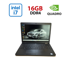Мобильная рабочая станция Dell Precision 3520 / 15.6" (1920x1080) IPS / Intel Core i7-7820HQ (4 (8) ядра по 2.9 - 3.9 GHz) / 16 GB DDR4 / 256 GB SSD / nVidia Quadro M620, 2 GB GDDR5, 128-bit / WebCam / HDMI