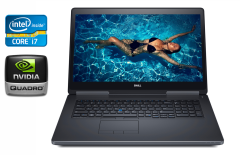 Мобільна робоча станція Dell Precision 7720 / 17.3" (1920x1080) IPS / Intel Core i7-7820HQ (4 (8) ядра по 2.9 - 3.9 GHz) / 32 GB DDR4 / 512 GB SSD / nVidia Quadro P4000, 8 GB GDDR5, 256-bit / Windows 10