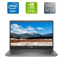 Мобильная рабочая станция Dell Precision 7750 / 17.3" (3840x2160) IPS / Intel Xeon W-10855M (6 (12) ядер по 2.8 - 5.1 GHz) / 32 GB DDR4 / 512 GB SSD / nVidia Quadro RTX 4000, 8 GB GDDR6, 256-bit / HDMI / WebCam / Windows 11