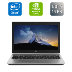 Мобільна робоча станція HP zBook 15 G5 / 15.6" (1920x1080) IPS / Intel Xeon E-2176M (6 (12) ядер по 2.7 - 4.4 GHz) / 16 GB DDR4 / 500 GB SSD / nVidia Quadro P2000, 4 GB GDDR5, 128-bit / WebCam / TouchID