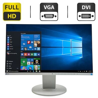 Монітор Eizo FlexScan EV2450 / 24" (1920x1080) IPS / VGA, DVI, HDMI, DisplayPort, USB-Hub, Audio / 2x 1W / VESA 100x100 / Кабелі