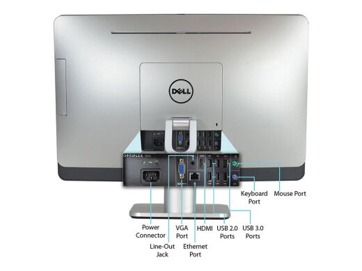 Моноблок Dell OptiPlex 9020 All-in-One / 23" (1920x1080) IPS LED / Intel Core i5-4670S (4 ядра по 3.1 - 3.8 GHz) / 8 GB DDR3 / 128 GB SSD / USB 3.0 / HDMI + Бездротова клавіатура NEW + Миша Esperanza TK108UA NEW