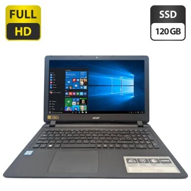Ноутбук Acer Aspire ES1-572 / 15.6" (1920x1080) TN / Intel Core i3-6006U (2 (4) ядра по 2.0 GHz) / 8 GB DDR3 / 120 GB SSD / Intel HD Graphics 520 / WebCam / DVD-ROM