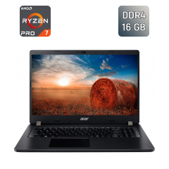 Ноутбук Б-клас Acer Travelmate P215-41-G2 / 15.6" (1920x1080) IPS / AMD Ryzen 7 Pro 5850U (8 (16) ядер по 1.9 - 4.4 GHz) / 16 GB DDR4 / 240 GB SSD / AMD Radeon Vega 8 / WebCam