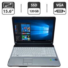 Ноутбук Б-класс Fujitsu LifeBook A530 / 15.6" (1366x768) TN / Intel Core i3-380M (2 (4) ядра по 2.53 GHz) / 4 GB DDR3 / 120 GB SSD / Intel HD Graphics / WebCam / VGA