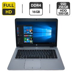 Ноутбук Б-клас HP EliteBook 840 G3 / 14" (1920x1080) TN / Intel Core i5-6200U (2 (4) ядра по 2.3 - 2.8 GHz) / 16 GB DDR4 / 256 GB SSD + 500 GB HDD / Intel HD Graphics 520 / WebCam