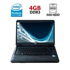 Ноутбук Б-клас OK M46 / 14" (1366x768) TN / Intel Pentium T4200 (2 ядра по 2.0 GHz) / 4 GB DDR3 / 500 GB HDD / Intel GMA X4500M Graphics / WebCam / Батарея не тримає