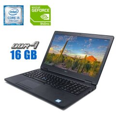 Ноутбук Dell Latitude 5580 / 15.6" (1920x1080) TN / Intel Core i5-7440HQ (4 ядра по 2.8 - 3.8 GHz) / 16 GB DDR4 / 512 GB SSD / nVidia GeForce 940MX, 2 GB GDDR5, 64-bit / WebCam / HDMI