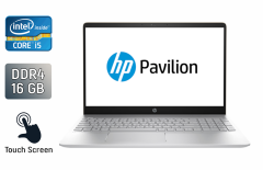 Ноутбук HP Pavilion 15-ck075nr / 15.6" (1920x1080) IPS Touch / Intel Core i5-8250U (4 (8) ядра по 1.6 - 3.4 GHz) / 16 GB DDR4 / 512 GB SSD / Intel HD Graphics 620 / WebCam / Windows 10