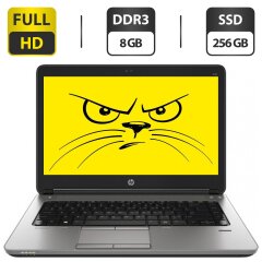 Ноутбук HP ProBook 640 G1 / 14" (1920x1080) TN / Intel Core i5-4300M (2 (4) ядра по 2.6 - 3.3 GHz) / 8 GB DDR3 / 256 GB SSD / Intel HD Graphic 4600 / WebCam / DVD-ROM / АКБ NEW