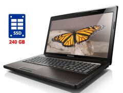 Ноутбук Lenovo IdeaPad G570 / 15.6" (1366x768) TN / Intel Core i3-2330M (2 (4) ядра по 2.2 GHz) / 4 GB DDR3 / 240 GB HDD / Intel HD Graphics 3000 / DVD-ROM / WebCam / Win 10 Home