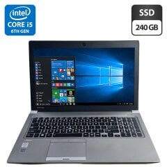 Ноутбук Toshiba Tecra Z50-C-139 / 15.6" (1920x1080) IPS / Intel Core i5-6200U (2 (4) ядра по 2.3 - 2.8 GHz) / 8 GB DDR3 / 240 GB SSD / Intel HD Graphics 520 / WebCam
