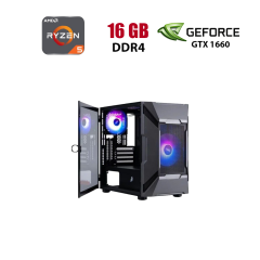 Новый игровой ПК Forsage D3-A-BK Tower / AMD Ryzen 5 5500 (6 (12) ядер по 3.6 - 4.2 GHz) / 16 GB DDR4 / 480 GB SSD / nVidia GeForce GTX 1660 Super, 6 GB GDDR6, 192-bit