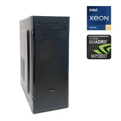 Робоча станція Vinga CS115-450W Tower / 2x Intel Xeon Gold 6126 (12 (24) ядра по 2.6 - 3.7 GHz) / 48 GB DDR4 / 256 GB SSD M.2 / nVidia Quadro M2000, 4 GB GDDR5, 128-bit