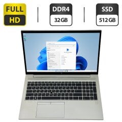 Ультрабук Б-класс HP EliteBook 850 G7 / 15.6" (1920x1080) IPS / Intel Core i7-10610U (4 (8) ядра по 1.8 - 4.9 GHz) / 32 GB DDR4 / 512 GB SSD / Intel UHD Graphics / WebCam / Windows 11 Pro