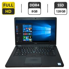 Ультрабук Б-клас Dell Latitude 5480 / 14" (1920x1080) TN / Intel Core i5-6300U (2 (4) ядра по 2.4 - 3.0 GHz) / 8 GB DDR4 / 128 GB SSD / Intel HD Graphic 520 / WebCam