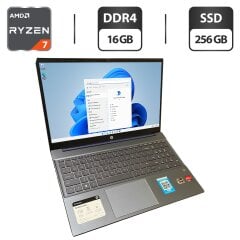 Ультрабук HP 15-eh1070wm / 15.6" (1920x1080) IPS / AMD Ryzen 7 5700U (8 (16) ядер по 1.8 - 4.3 GHz) / 16 GB DDR4 / 256 GB SSD / AMD Radeon Graphics / WebCam