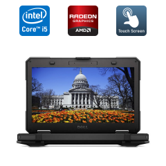 Защищенный ноутбук Dell Latitude 14 Rugged 5414 / 14" (1920x1080) IPS Touch / Intel Core i5-6300U (2 (4) ядра по 2.4 - 3.0 GHz) / 16 GB DDR4 / 512 GB SSD / AMD Radeon R7 M360, 2 GB DDR3, 64-bit / Fingerprint / 4G / Windows 10