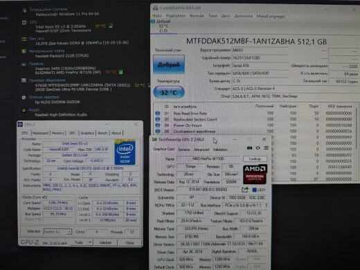 Робоча станція HP Z440 Workstation Tower / Intel Xeon E5-1650 V3 (6 (12) ядер по 3.5 - 3.8 GHz) / 16 GB DDR4 / 512 GB SSD / AMD FirePro W7100, 8 GB GDDR5, 256-bit