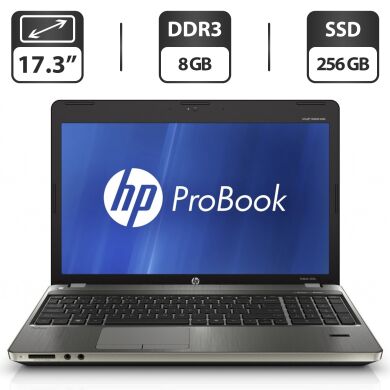 Ноутбук HP ProBook 4730s / 17.3" (1600x900) TN / Intel Core i5-2430M (2 (4) ядра по 2.4 - 3.0 GHz) / 8 GB DDR3 / 256 GB SSD / AMD Radeon HD 6490M, 1 GB GDDR5, 64-bit / WebCam / DVD-ROM / АКБ NEW Ноутбук HP ProBook 4730s / 17.3" (1600x900) TN / Intel Core i5-2430M (2 (4) ядра по 2.4 - 3.0 GHz) / 8 GB DDR3 / 256 GB SSD / AMD Radeon HD 6490M, 1 GB GDDR5, 64-bit / WebCam / DVD-ROM / АКБ NEW